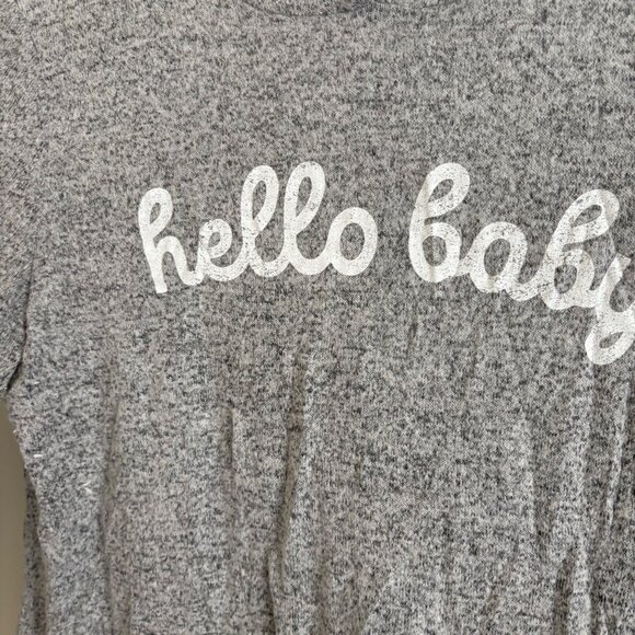 Ingrid + Isabel Maternity Hooded Pullover Jacket Graphic Grey Women’s Size S - Picture 6 of 10